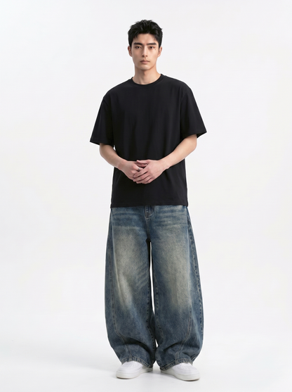 美式貓抓復古彎刀褲