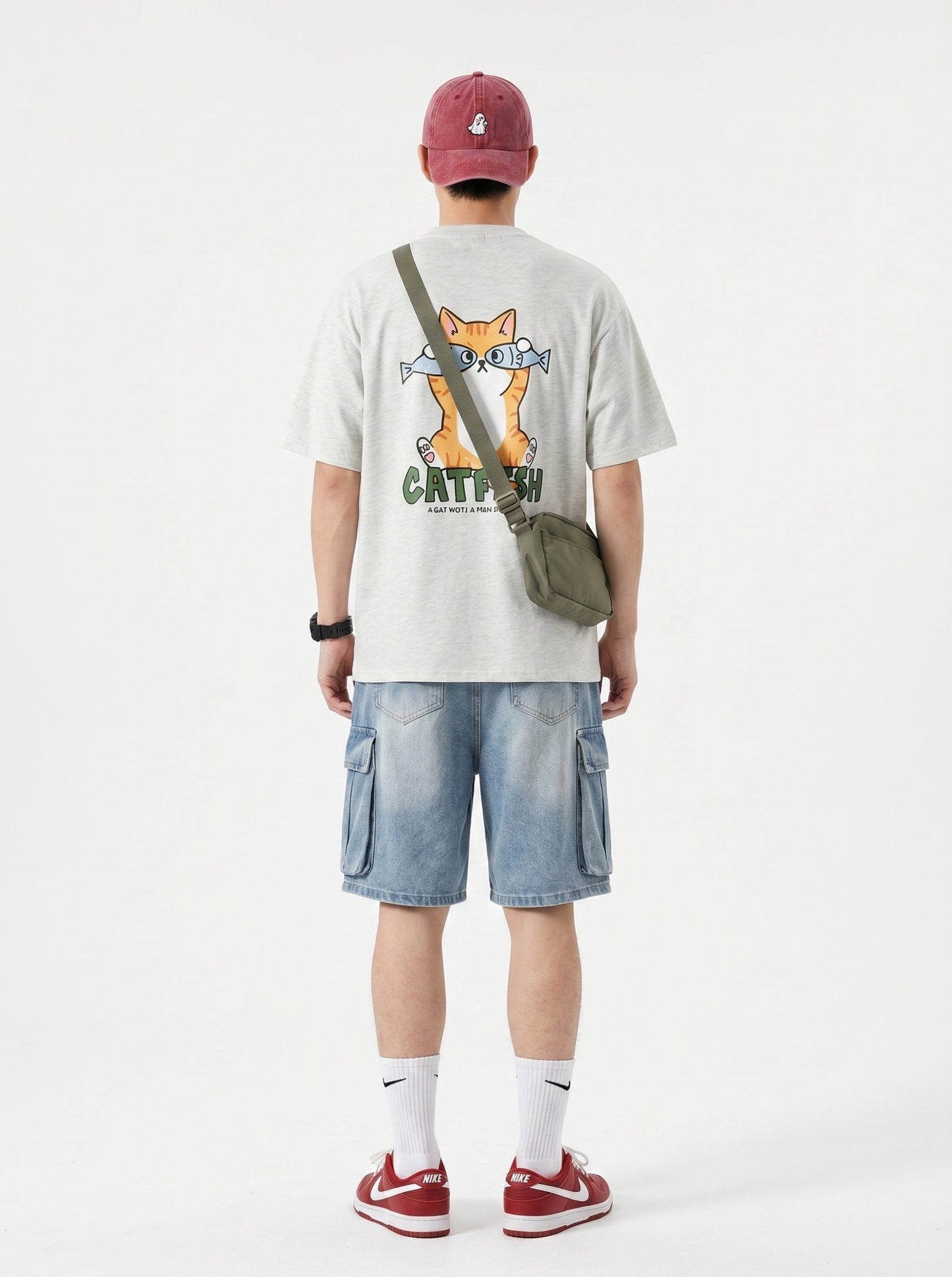 魚遮貓眼短t