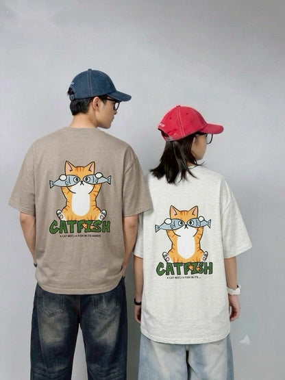 魚遮貓眼短t