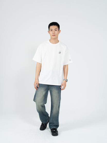 滑板小人 刺繡 短袖 T恤