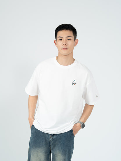 滑板小人 刺繡 短袖 T恤