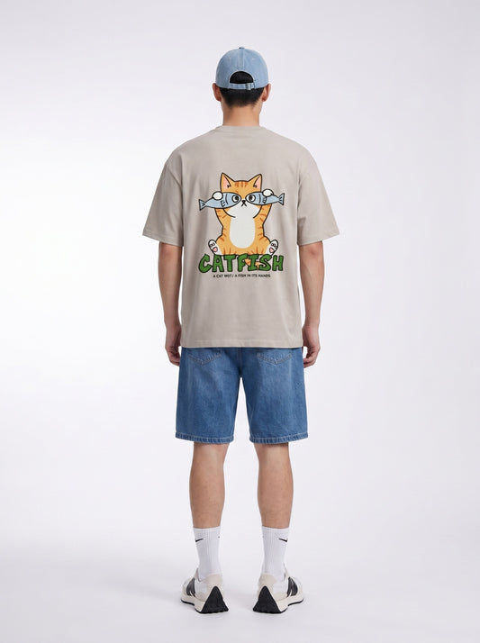 魚遮貓眼短t