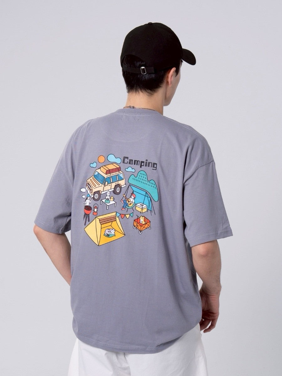 趣味露營短t