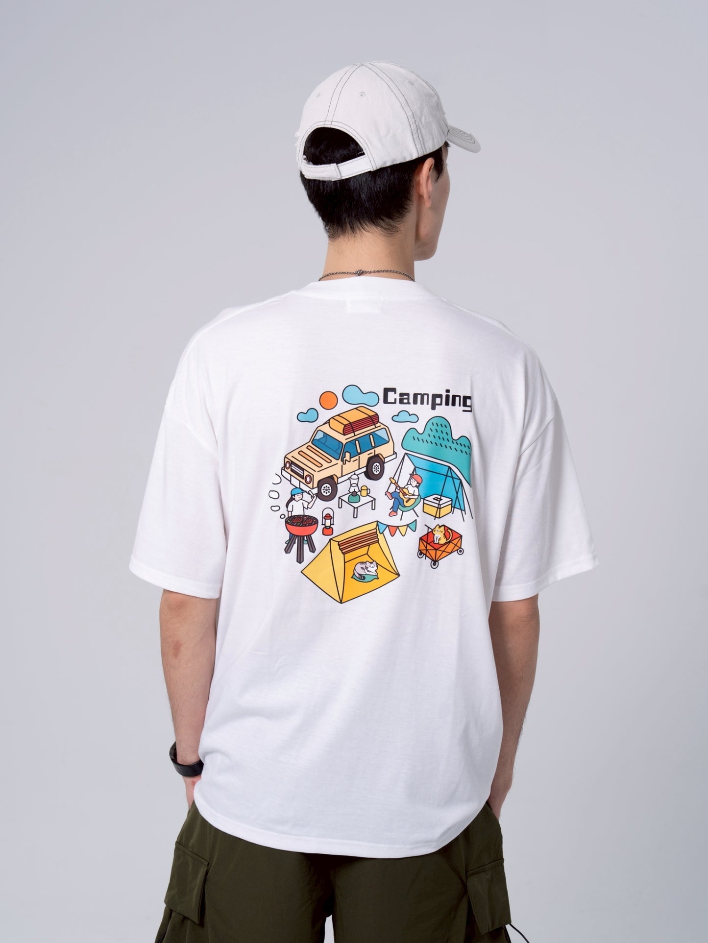 趣味露營短t