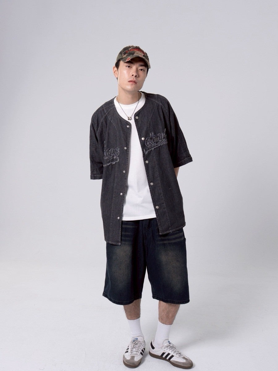 七分畫家牛仔褲