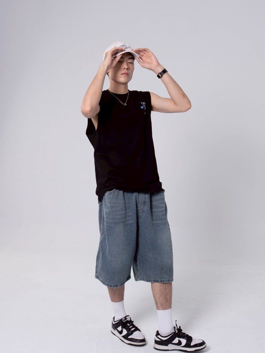 七分畫家牛仔褲