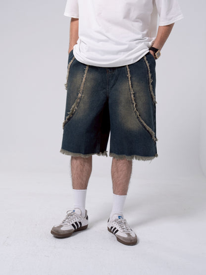 毛邊七分牛仔褲