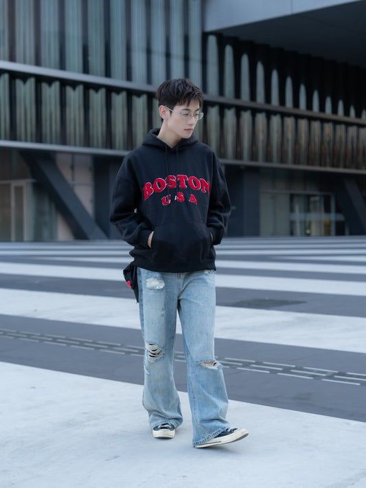 Boston植絨帽T